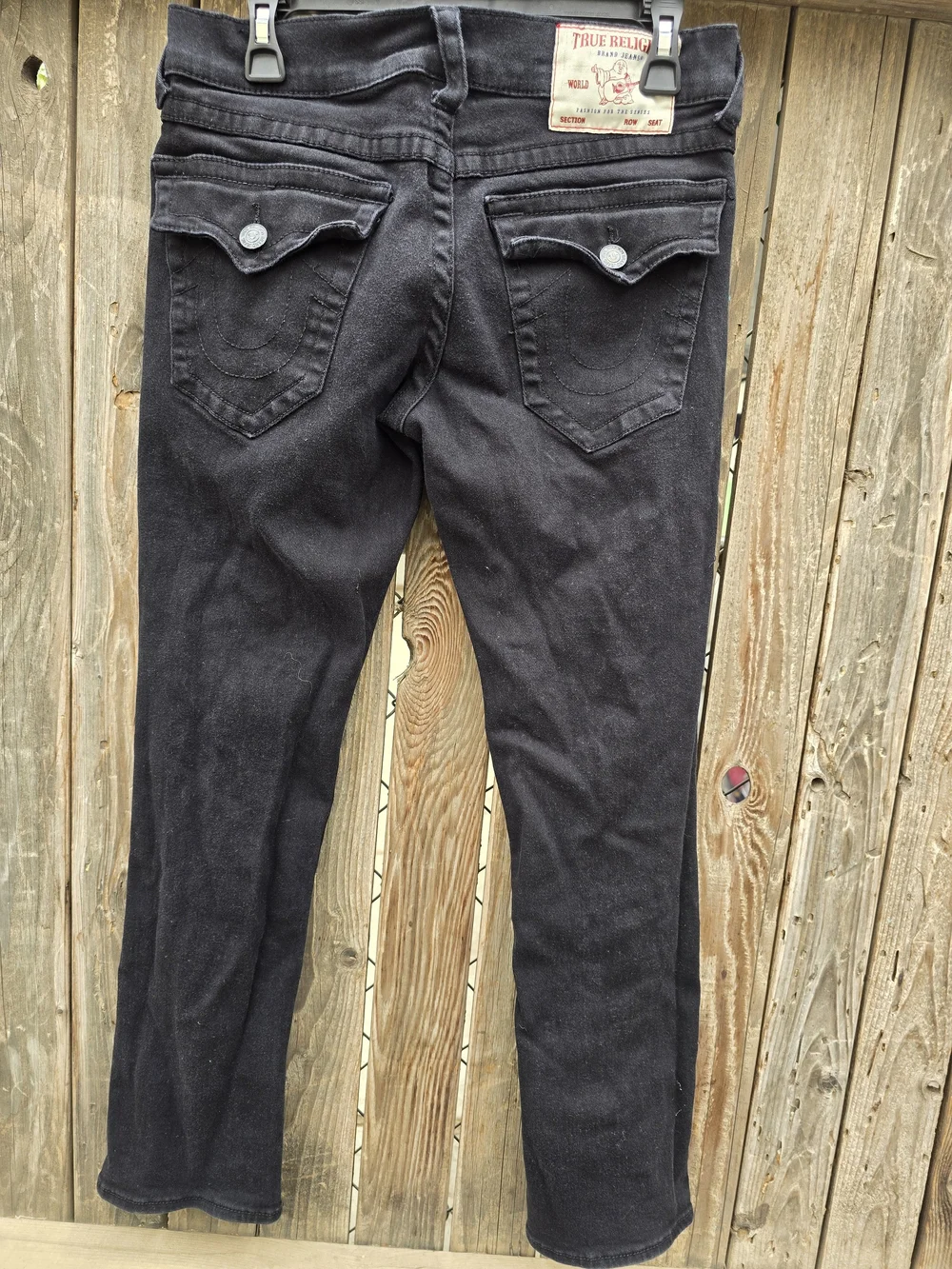 True Religion Black Men’s Ricky Jeans Classic Straight Fit Size 29
